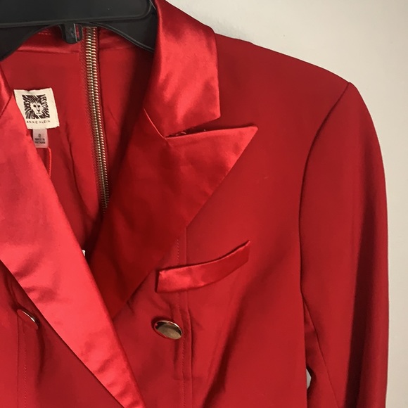 NWT Anee Klein Ladies Titan Red Double Breast Coat - Picture 2 of 7